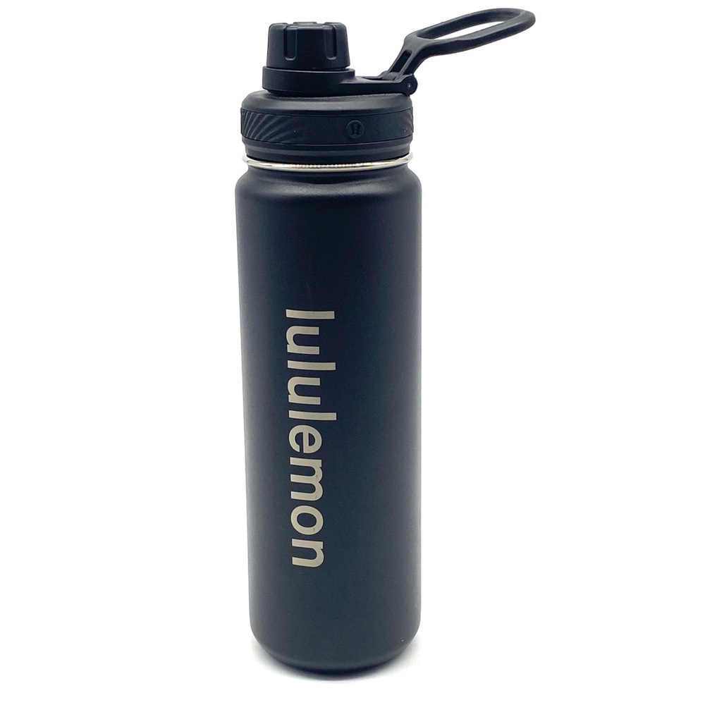 NEW Lululemon Back to Sport Stainless Steel Black Handle Twist Drink Bottle 24oz